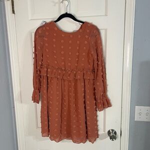 Elegant Rust Midi Dress